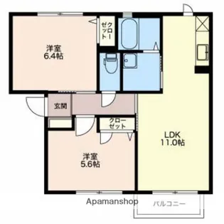 リジュール オオタC【1階】の間取り