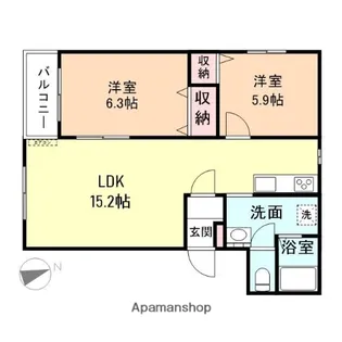 ラフォーレ新庄【1階】の間取り