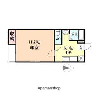 ティーハウスⅡ【113号室】の間取り