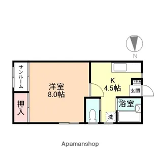 プリティ【201号室】の間取り