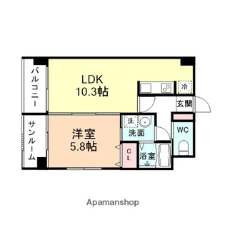 ヴィーア・ラッテアⅡ【1階】の間取り