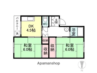 マイタウン住吉【302号室】の間取り