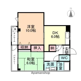 シャトーメディカマン【4階】の間取り