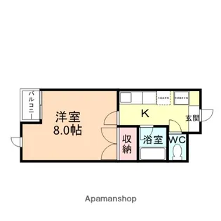 ラ・メゾンドクレール【1階】の間取り