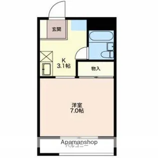 コーポごふく【1階】の間取り