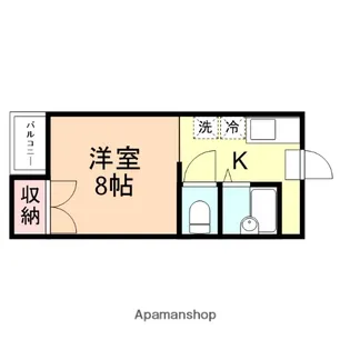 コーポアムール【202号室】の間取り