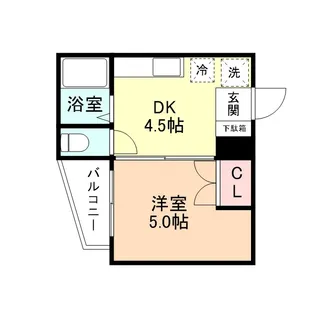 カーサ金代【206号室】の間取り