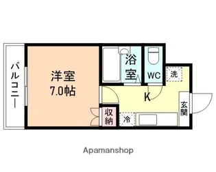 PLAZA寺町Ⅰ番館【307号室】の間取り