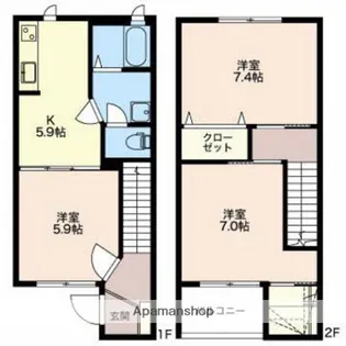 ソサイティー秋吉【1階】の間取り