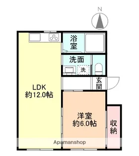 ベルシャンブル五福【102号室】の間取り