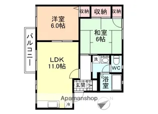 カメリアハイム【2階】の間取り
