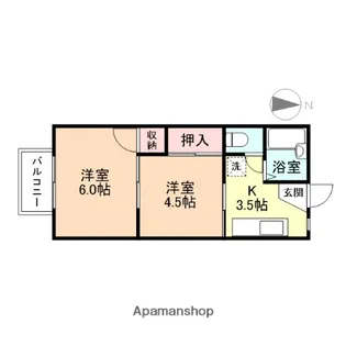 レピュート金山新【1階】の間取り