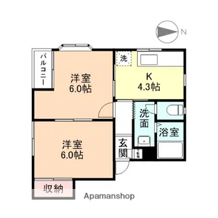 レピュート金山新【1階】の間取り