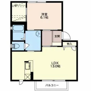 ユーフォリア駅南A棟【2階】の間取り