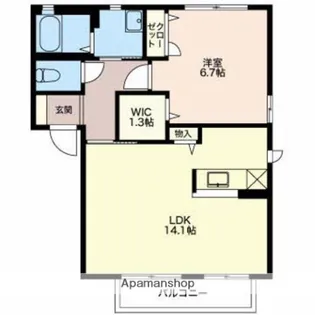 MAST TOWN FUCHU A棟【2階】の間取り