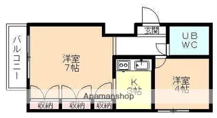 フェイスビル【701号室】の間取り