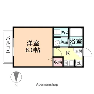 ベルビラ大日【102号室】の間取り