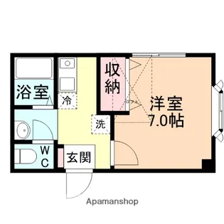 信開セルーラ駒見2【205号室】の間取り