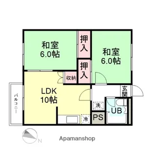 コーポ吉山【4階】の間取り