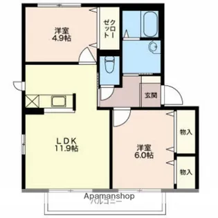 FINEYONEDA【2階】の間取り