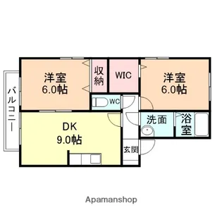 グロリアB棟【2階】の間取り
