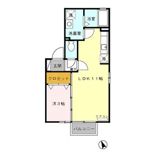 グレース婦中【2階】の間取り