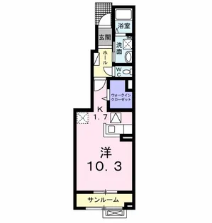 タフト【1階】の間取り