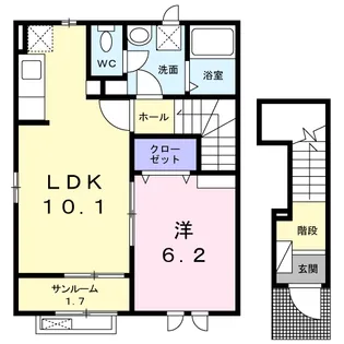 ネオファースト西新庄【2階】の間取り