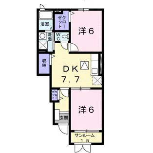 エトワールB【1階】の間取り