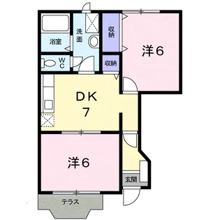 セトル二杉Ⅱ A棟【1階】の間取り