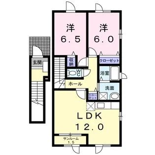 サン プロミネンス A【2階】の間取り