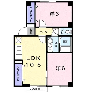 ビューレンゲB【2階】の間取り
