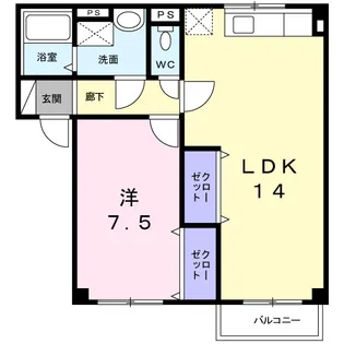 ヴィル フォーレⅠA【1階】の間取り