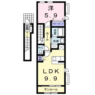 ベル・プロムナード【2階】の間取り