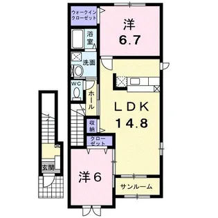 バハリ【2階】の間取り