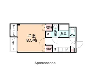 1Kの間取り画像