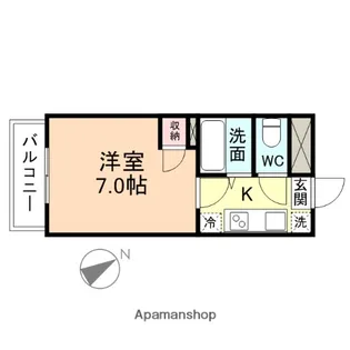 ニューハイツ五福【4階】の間取り