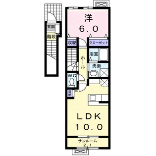 フェリス・ファボーレ【2階】の間取り