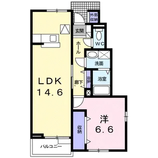 プルミエ・アムールⅢ【1階】の間取り