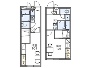 レオパレスセピアコート【108号室】の間取り