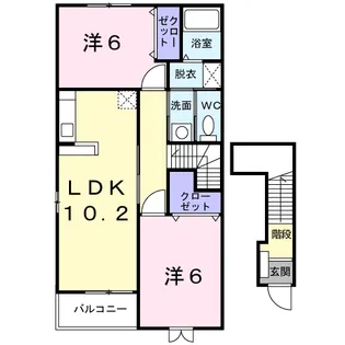 ボア ソルーチA【2階】の間取り