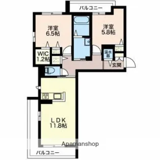 ソサイティー鵯島【3階】の間取り