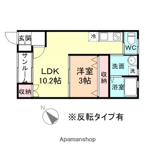 E−JAPAN奥田本町 B棟【1階】の間取り