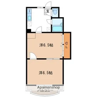 ラフィネ清水1号館【3階】の間取り
