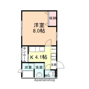 ピュアライフ五福【201号室】の間取り