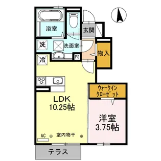 カーサ フルール【1階】の間取り