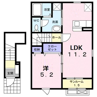 フローレンス 富岡【2階】の間取り