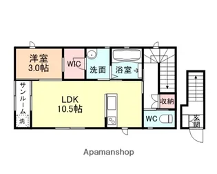 MIRAI A【202号室】の間取り