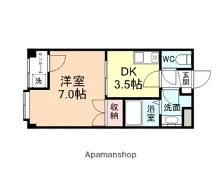 グランデ大山【406号室】の間取り