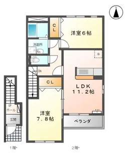 ラ・ナチュール【2階】の間取り
